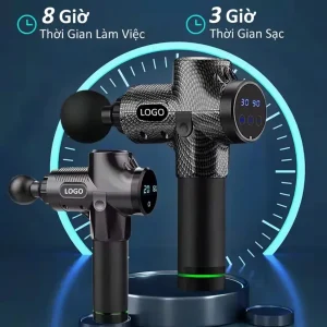 Súng Massage Gun Cầm Tay 30 Cấp Độ – 6 Đầu Massage Đa Năng
