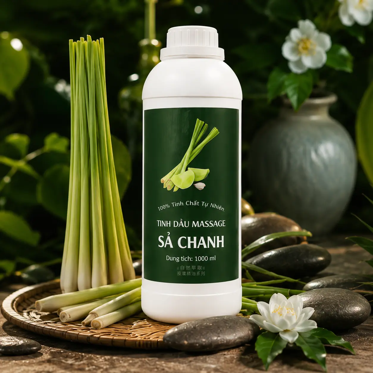 1 Tinh Dầu Massage Hương Sả Chanh Cao Cấp 1000ml