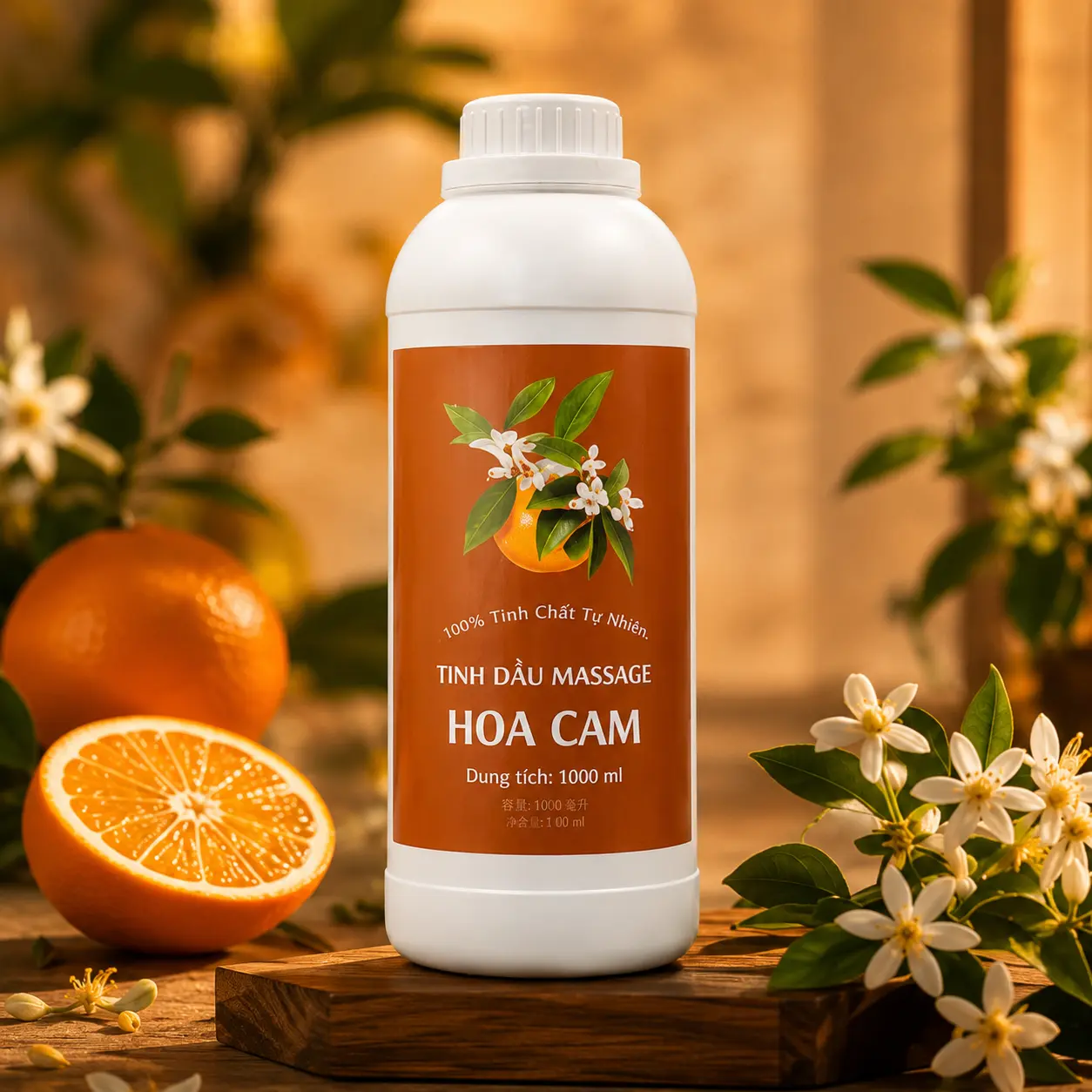 1 Tinh Dầu Massage Hương Hoa Cam Cao Cấp 1000ml