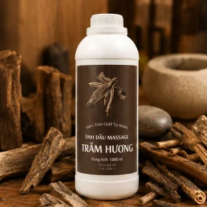 Tinh Dầu Massage Hương Gỗ Trầm Hương Cao Cấp 1000ml – Dầu Massage Body Thư Giãn, Hương Trầm Sang Trọng Cho Spa