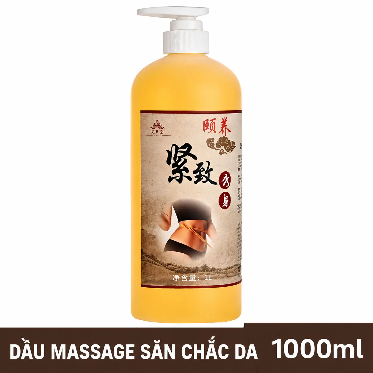 1 Tinh Dầu Massage Giảm Béo Cao Cấp 1000ml – Hỗ Trợ Làm Săn Chắc Eo, Thon Gọn Chân Tay, Massage Toàn Thân