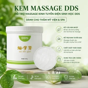 Kem Massage DDS Cho Thẩm Mỹ Viện 1000g – Hỗ Trợ Massage Kinh Tuyến Điện Sinh Học DDS
