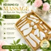 Bộ Đá Thạch Anh Trắng 14 Món Cao Cấp – Massage Mặt, Nâng Cơ, Thư Giãn | Bộ Dụng Cụ Massage Spa Chuyên Nghiệp