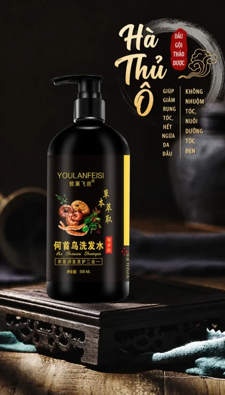 Dầu Gội Xả Hà Thủ Ô Linh Chi 500ml