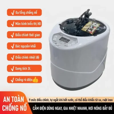 Nồi Đun Xông Hơi Hero 2L Cao Cấp