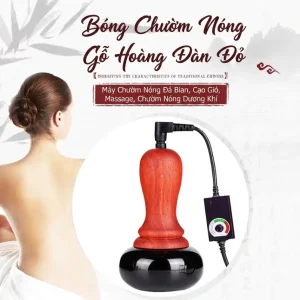 Máy Massage Đá Nóng Điện Đá Biếm Tự Nhiên Cao Cấp – Tay Cầm Kiểu Con Dấu (Chày Xoáy), Bảo Hành 12 Tháng