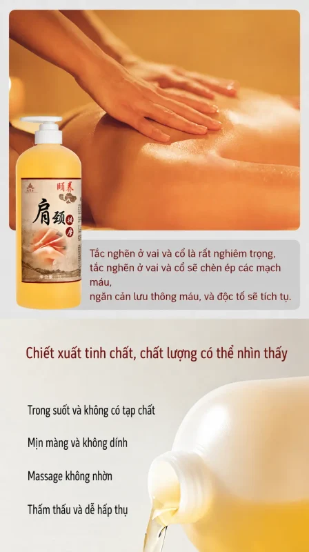 Tinh Dầu Chuyên Sâu Vai Gáy 1000ml Cao Cấp