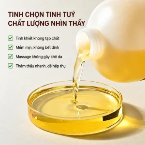Tinh Dầu Massage Giảm Béo Cao Cấp 1000ml – Hỗ Trợ Làm Săn Chắc Eo, Thon Gọn Chân Tay, Massage Toàn Thân