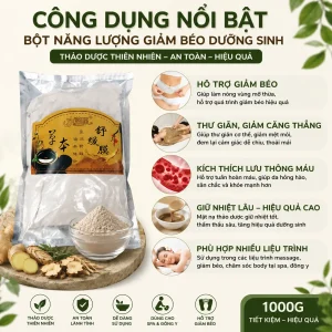 Bột Năng Lượng Giảm Béo Dưỡng Sinh 1000g | Bột Đắp Thảo Dược Body Trị Liệu Dùng Trong Spa Đông Y