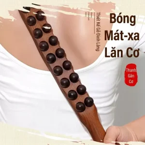 Gậy Massage Gỗ Đàn Hương 2 Hàng 20 Bi – Dụng Cụ Massage Toàn Thân, Cạo Gió Và Bấm Huyệt Dưỡng Sinh