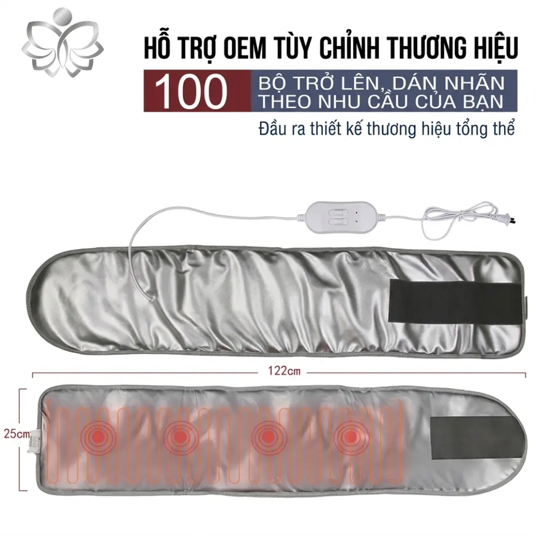 4 Đai Nóng Rung Giảm Béo Bụng Thon Gọn 3 Cấp Độ – Massage Nhiệt Hồng Ngoại 360° | Bảo Hành 12 Tháng