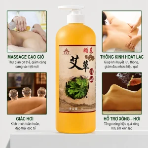 Tinh Dầu Ngải Cứu Trị Liệu Cao Cấp 1000ml – Làm Ấm Cơ Thể, Thư Giãn Cơ Bắp, Hỗ Trợ Massage Dưỡng Sinh