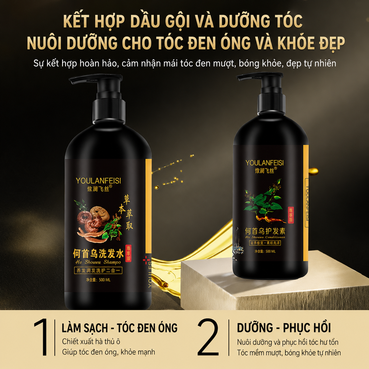 5 Dầu Gội Xả Hà Thủ Ô