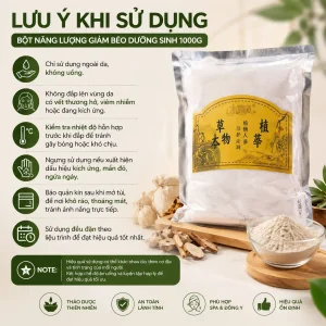 Bột Năng Lượng Giảm Béo Dưỡng Sinh 1000g | Bột Đắp Thảo Dược Body Trị Liệu Dùng Trong Spa Đông Y