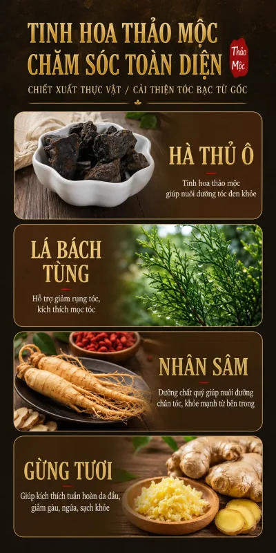 Dầu Gội Xả Hà Thủ Ô Linh Chi 500ml