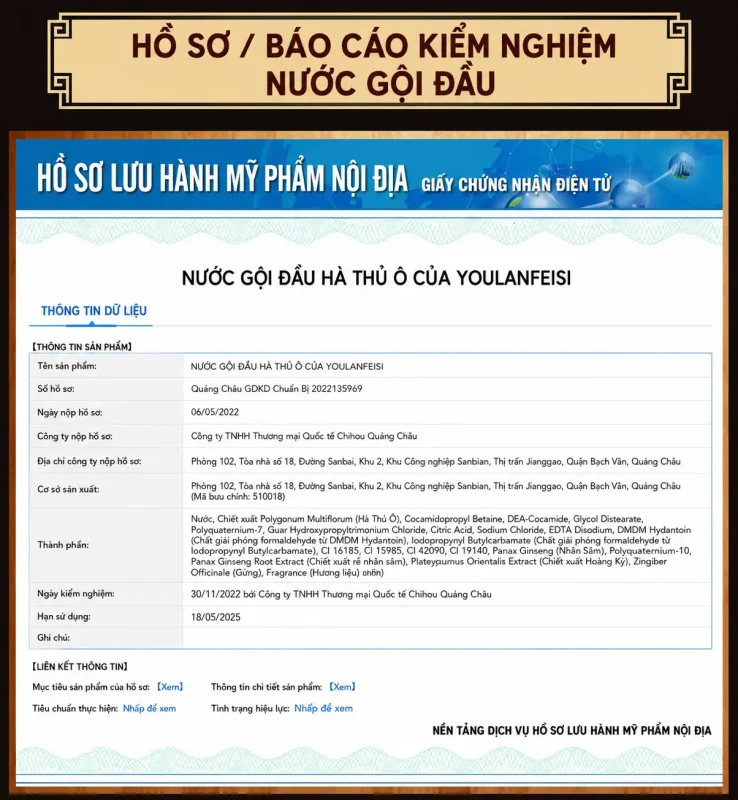 Dầu Gội Xả Hà Thủ Ô Linh Chi 500ml