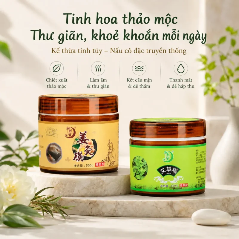 Kem Gừng Trị Liệu 500g Hỗ Trợ Làm Ấm, Massage Thư Giãn Cơ Thể