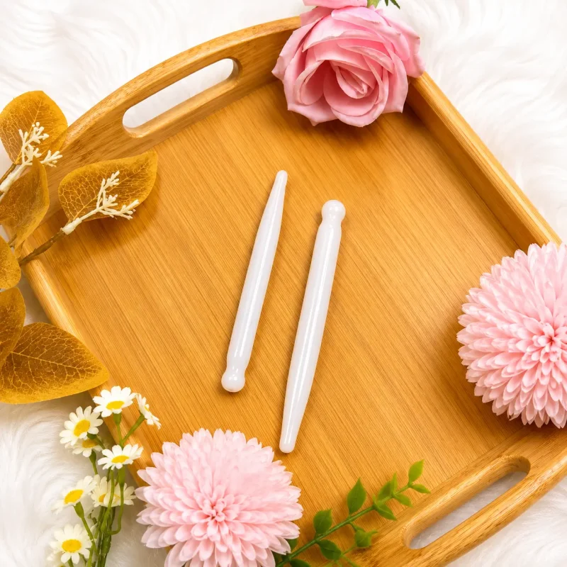 Bộ Đá Thạch Anh Trắng 14 Món Cao Cấp – Massage Mặt, Nâng Cơ, Thư Giãn | Bộ Dụng Cụ Massage Spa Chuyên Nghiệp