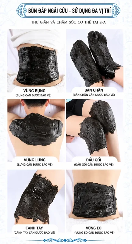 Bùn Đắp Ngải Cứu Trị Liệu 1000g – Bùn Thảo Dược Hỗ Trợ Làm Ấm Cơ Thể, Massage Dưỡng Sinh Chuẩn Spa