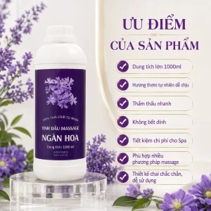 Tinh Dầu Massage Hương Ngàn Hoa Cao Cấp 1000ml – Dầu Massage Body Thư Giãn, Hương Thơm Tự Nhiên Cho Spa