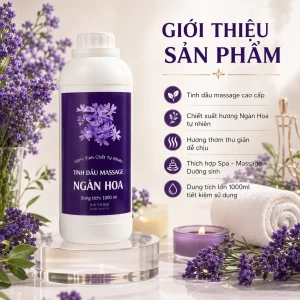 Tinh Dầu Massage Hương Ngàn Hoa Cao Cấp 1000ml – Dầu Massage Body Thư Giãn, Hương Thơm Tự Nhiên Cho Spa