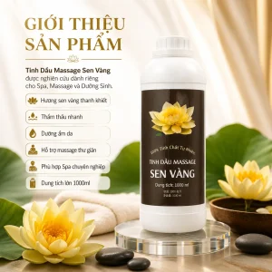 Tinh Dầu Massage Hương Hoa Sen Vàng Cao Cấp 1000ml