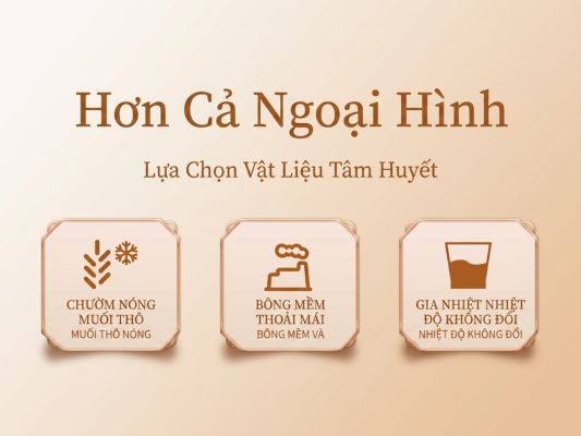 Đai Muối Gia Nhiệt Điện – Túi Chườm Nóng Muối Biển Thô Bảo Vệ Thắt Lưng