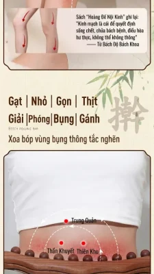 Gậy Massage Gỗ Đàn Hương 2 Hàng 20 Bi