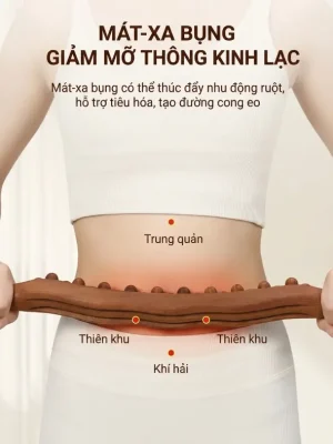 Gậy Massage Gỗ Đàn Hương 3 Hàng 31 Bi