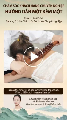 Gậy Massage Gỗ Đàn Hương 2 Hàng 20 Bi