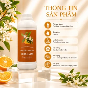 Tinh Dầu Massage Hương Hoa Cam Cao Cấp 1000ml