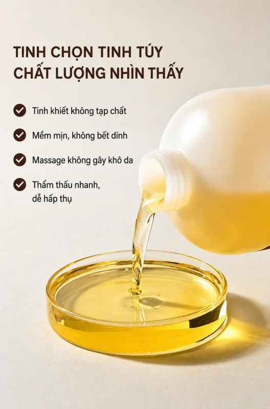 Tinh Dầu Massage Giảm Béo Cao Cấp 1000ml – Hỗ Trợ Làm Săn Chắc Eo, Thon Gọn Chân Tay, Massage Toàn Thân
