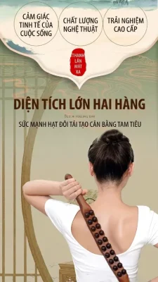 Gậy Massage Gỗ Đàn Hương 2 Hàng 20 Bi