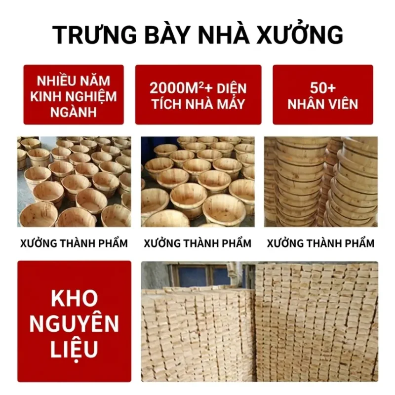 Chậu Ngâm Chân Gỗ Bách Xanh Cao Cấp – Thùng Ngâm Chân Gỗ Tự Nhiên Giữ Nhiệt Tốt Cho Spa & Gia Đình