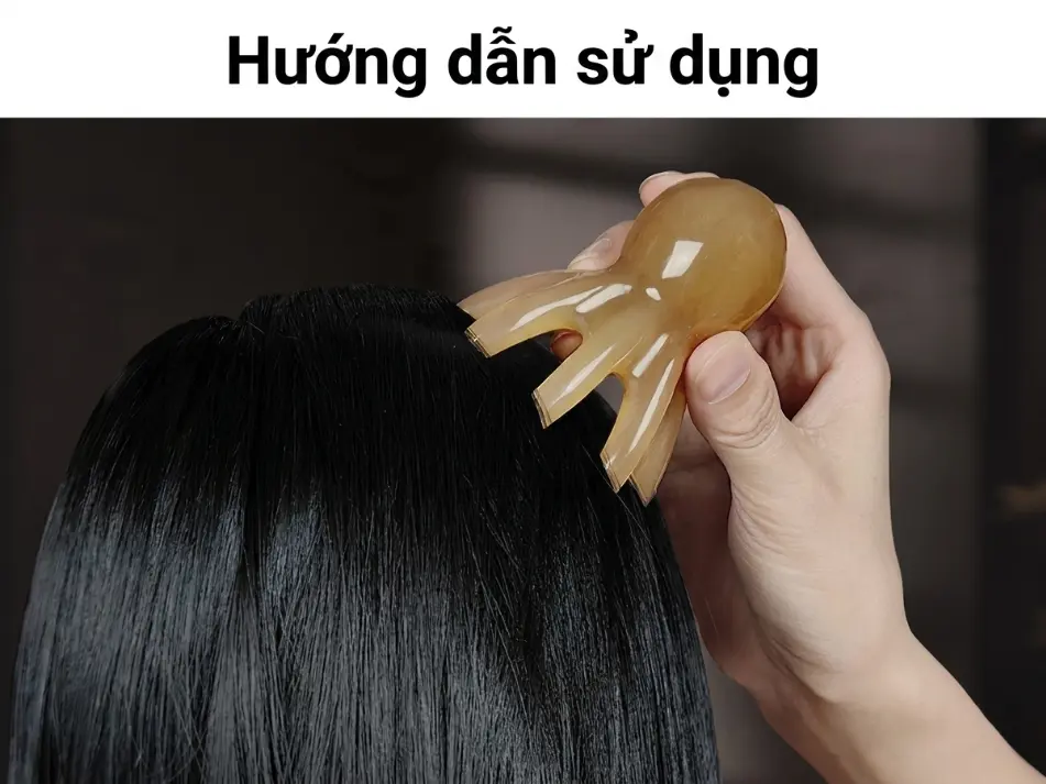 Dụng Cụ Massage Đầu Bằng Lược Móng Bạch Tuộc