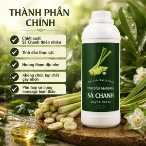 Tinh Dầu Massage Hương Sả Chanh Cao Cấp 1000ml