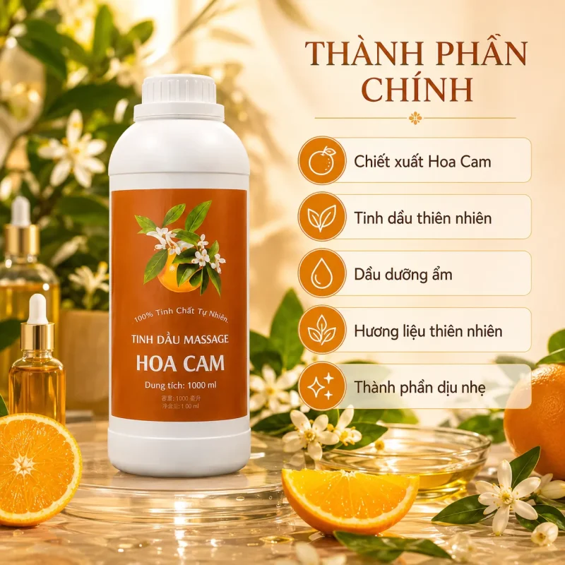 Tinh Dầu Massage Hương Hoa Cam Cao Cấp 1000ml