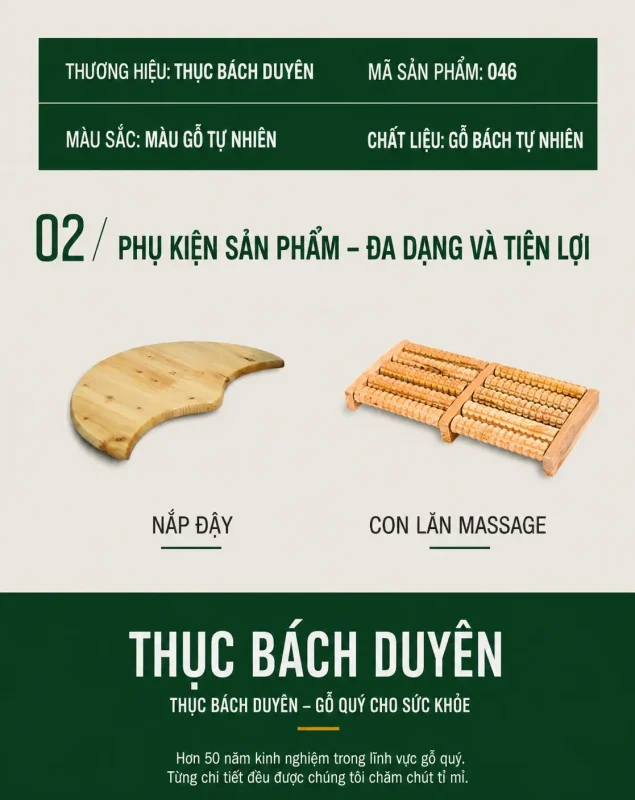 Chậu Ngâm Chân Gỗ Tuyết Tùng Bo Viền Cao Cấp – Thư Giãn, Giữ Nhiệt Tốt