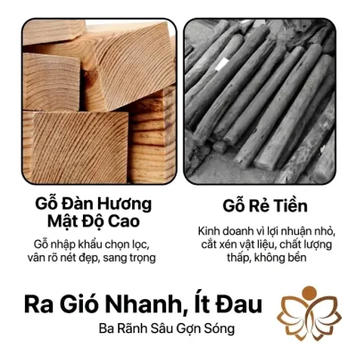Gậy Massage Gỗ Đàn Hương 3 Hàng 31 Bi