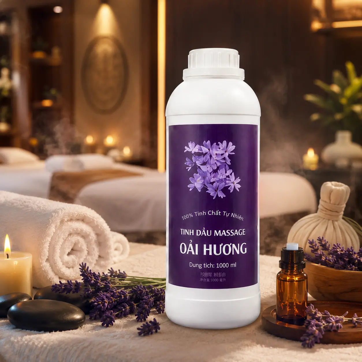 a4 Tinh Dầu Massage Hương Hoa Oải Hương Cao Cấp
