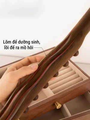 Gậy Massage Gỗ Đàn Hương 3 Hàng 31 Bi