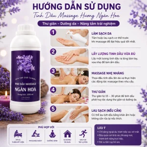 Tinh Dầu Massage Hương Ngàn Hoa Cao Cấp 1000ml – Dầu Massage Body Thư Giãn, Hương Thơm Tự Nhiên Cho Spa