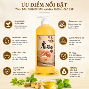 Tinh Dầu Chuyên Sâu Vai Gáy 1000ml Cao Cấp