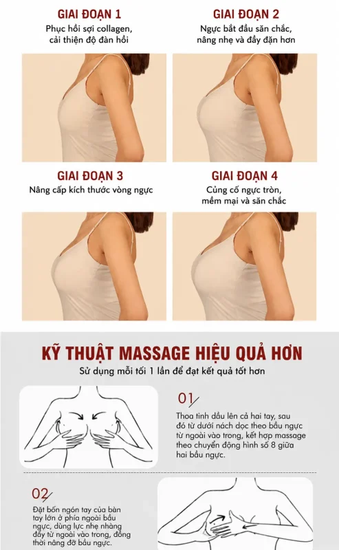 Tinh Dầu Chăm Sóc Ngực Cao Cấp 1000ml – Hỗ Trợ Massage Săn Chắc, Dưỡng Ẩm Và Chăm Sóc Vùng Ngực