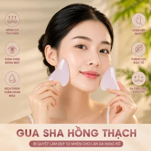 Bộ Đá Thạch Anh Hồng 14 Món Cao Cấp – Massage Mặt, Nâng Cơ, Thư Giãn | Dụng Cụ Massage Spa Chuyên Nghiệp