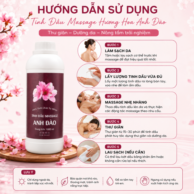 Tinh Dầu Massage Hoa Anh Đào