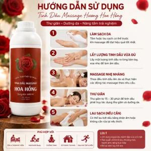 Tinh Dầu Massage Hương Hoa Hồng Cao Cấp
