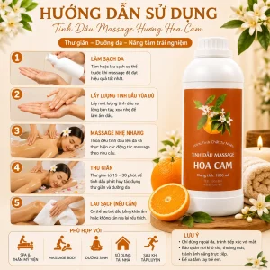 Tinh Dầu Massage Hương Hoa Cam Cao Cấp 1000ml
