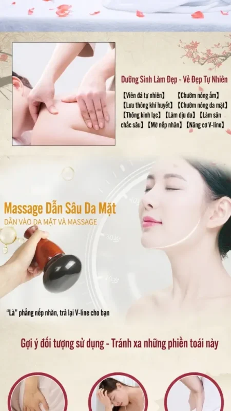 Máy Massage Đá Nóng Dưỡng Sinh Cao Cấp
