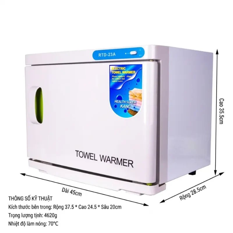 Tủ Hấp Khăn 1 Tầng RTD-23A – Tủ Hấp Khăn Nóng Tiệt Trùng UV Chuyên Dụng Cho Spa, Massage, Thẩm Mỹ
